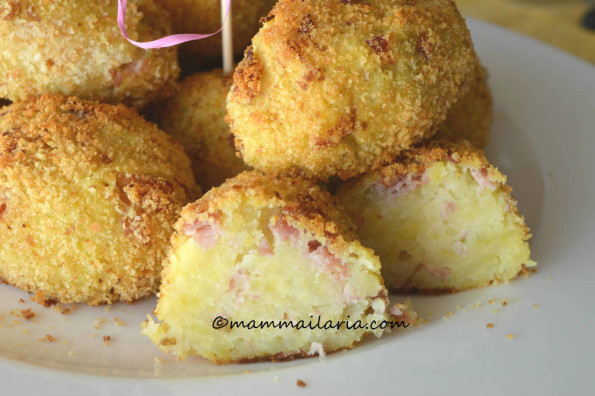 crocchette di patate con prosciutto