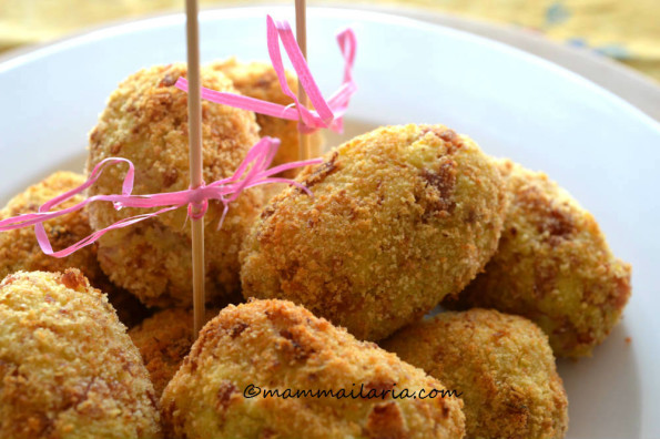 crocchette di patate con prosciutto