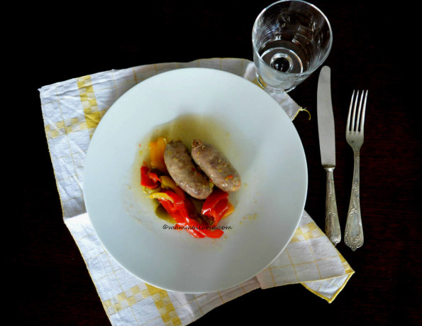 salsiccia con i peperoni