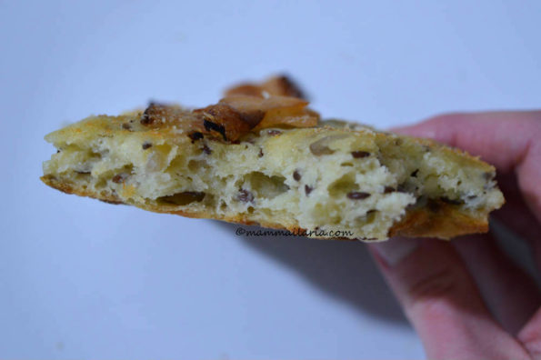 pizza con grana e guanciale 