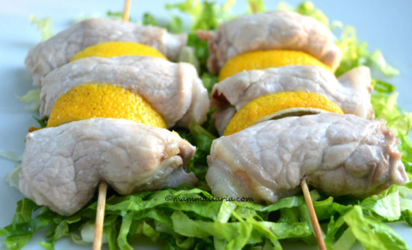 involtini al limone farciti con pesto di mandorle e pistacchi