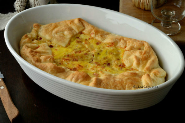 quiche di porri ,feta e speck