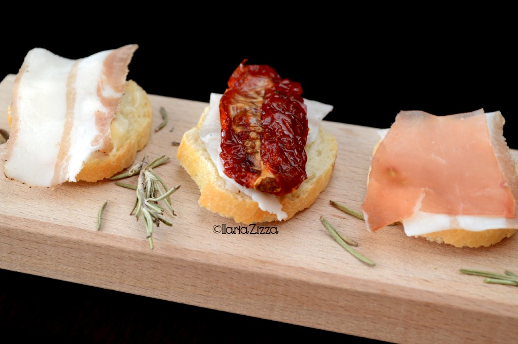 Crostini con lardo di colonnata Ilaria Zizza